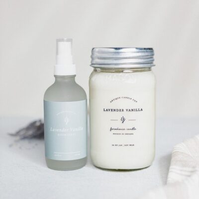 Candles Antique Candle Co  | Lavender Vanilla Candle & Room Spray Set