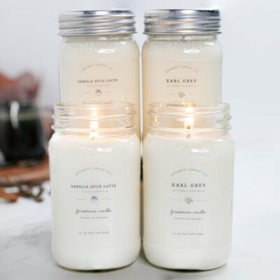 Candles Antique Candle Co  | Vanilla Spice Latte & Earl Grey By To Mimi’S House We Go Bundle Of Four