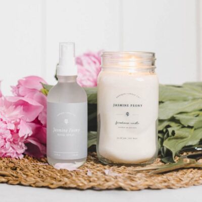 Home Fragrance Antique Candle Co  | Jasmine Peony Candle & Room Spray Set