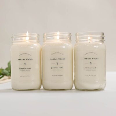 Candles Antique Candle Co  | Santal Woods Bundle Of Three