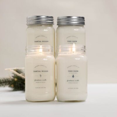 Candles Antique Candle Co  | Santal Woods & Tree Farm Bundle Of Four