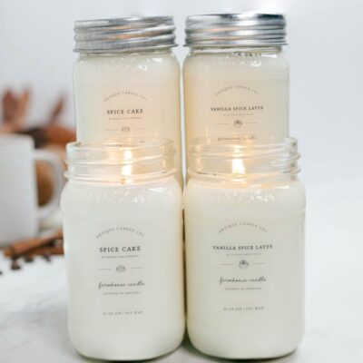 Candles Antique Candle Co  | Spice Cake & Vanilla Spice Latte Bundle Of Four