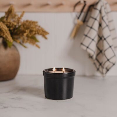 Candles Antique Candle Co  | Black Small Stoneware Crock