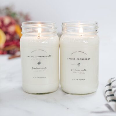 Candles Antique Candle Co  | Citrus Pomegranate By Modern Farmhouse Family & Spiced Cranberry Bundle