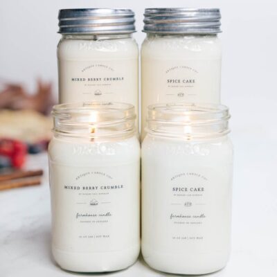 Candles Antique Candle Co  | Spice Cake & Mixed Berry Crumble By Karlee Gail Bowman Bundle Of Four