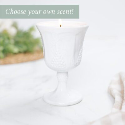 Candles Antique Candle Co  | Vintage White Goblet