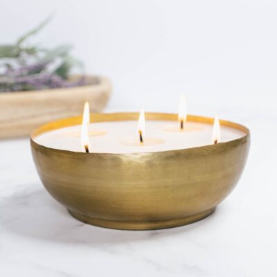 Candles Antique Candle Co  | Lavender Vanilla Brass Candle