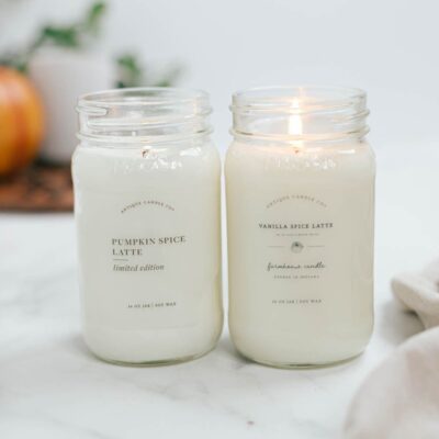 Candles Antique Candle Co  | Pumpkin Spice Latte & Vanilla Spice Latte By To Mimi’S House We Go Bundle