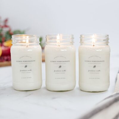 Candles Antique Candle Co  | Citrus Pomegranate By Modern Farmhouse Family Bundle Of Three