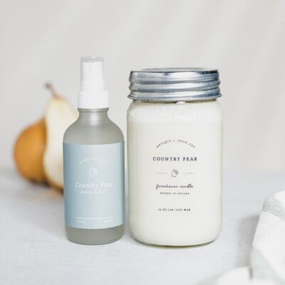 Candles Antique Candle Co  | Country Pear Candle & Room Spray Set