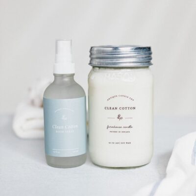 Candles Antique Candle Co  | Clean Cotton Candle & Room Spray Set