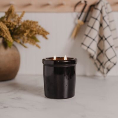 Candles Antique Candle Co  | Black Large Stoneware Crock