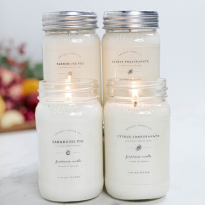 Candles Antique Candle Co  | Farmhouse Fig & Citrus Pomegranate By Modern Farmhouse Family Bundle Of Four