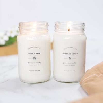 Candles Antique Candle Co  | Coastal Linen & Cozy Cabin Bundle