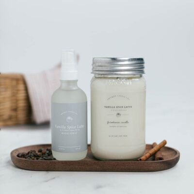 Candles Antique Candle Co  | Vanilla Spice Latte By To Mimi’S House We Go Candle & Room Spray Set