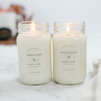 Candles Antique Candle Co  | Vanilla Bean & Vanilla Spice Latte By To Mimi’S House We Go Bundle