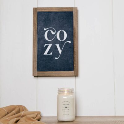 Accessories Antique Candle Co  | Cozy Sign & Candle Bundle