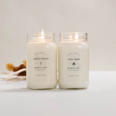 Candles Antique Candle Co  | Santal Woods & Cozy Cabin Bundle