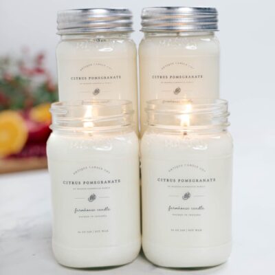 Candles Antique Candle Co  | Citrus Pomegranate By Modern Farmhouse Family Bundle Of Four